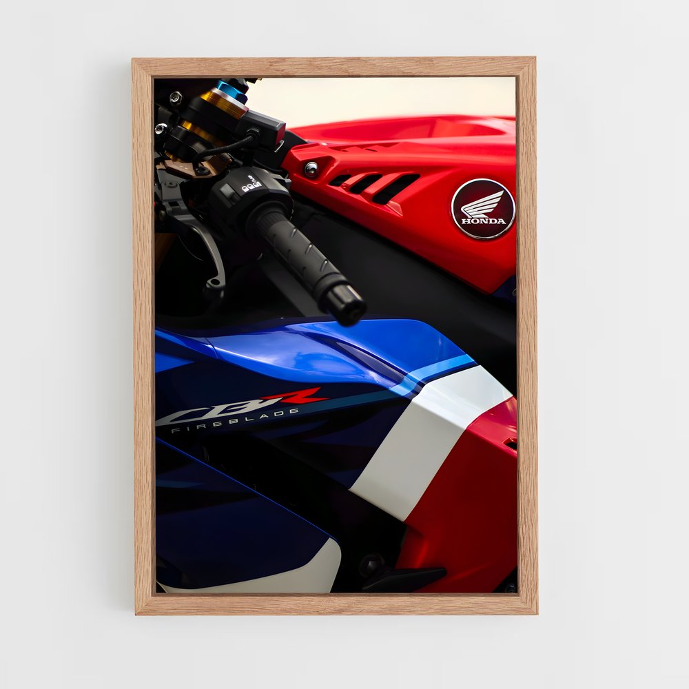 Poster Tempête de Chrome – affiche Honda Moto (vue 4)